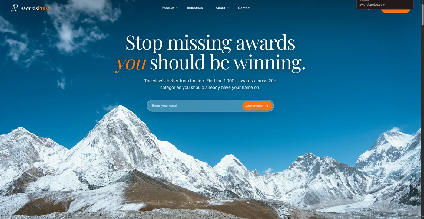 Awards Pulse — project by Cobalt Tech Solutions
